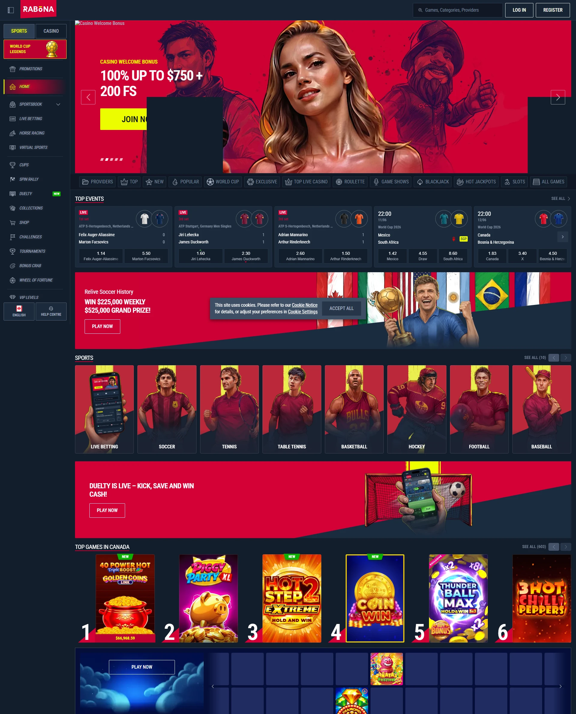 rabona casino Casino Startseite und Registrierung